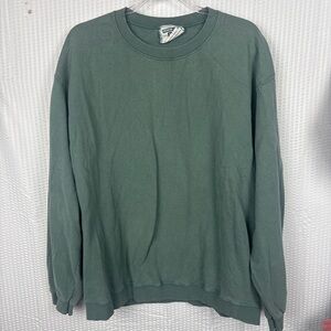 Vintage made in the USA Lee Men's Forest Green Crewneck Sweater 0120